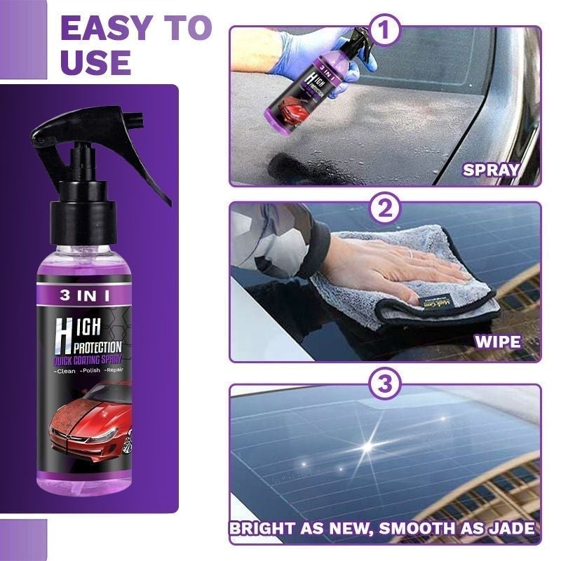 ✨✨✨Spray de revêtement 3-en-1 haute protection pour voiture