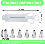 🍰 Pistolet Décorateur pour Gâteaux et Cupcakes – Kit 18 Accessoires | Remplissage & Décoration | Acier Inoxydable + Plastique Sans BPA | Douilles Interchangeables | Pour Desserts Créatifs ✨🌸