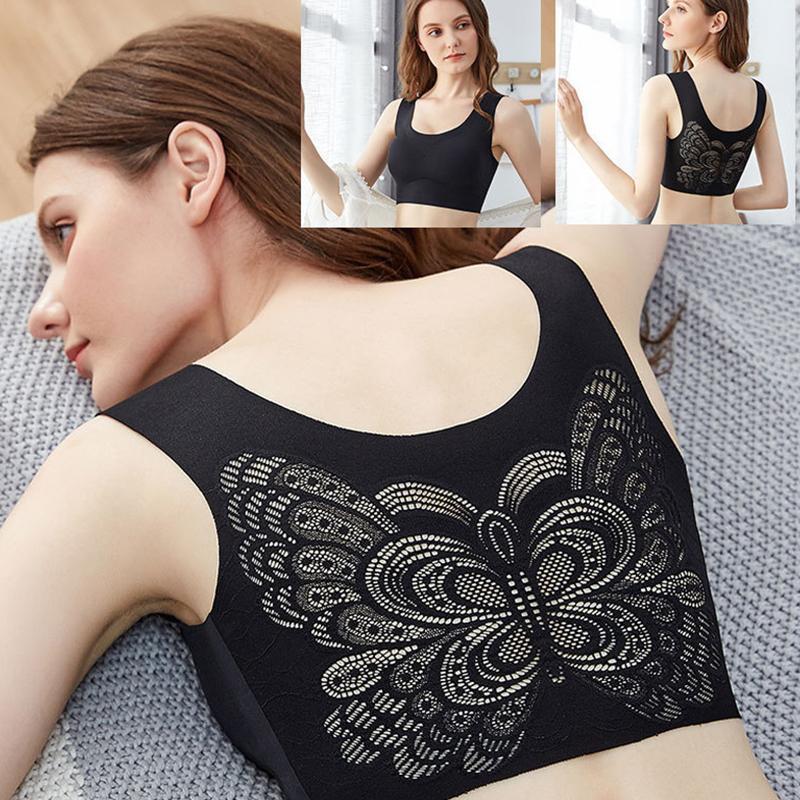 Soutien-gorge ultra fin en soie glacée confortable grande taille