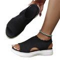 👡 Sandales compensées en tissu respirant pour femme ✨🌪️ - Semelle 4cm | Antidérapantes | Sans lacets | 3 Couleurs | Tailles 36-45 | 60% DE RÉDUCTION