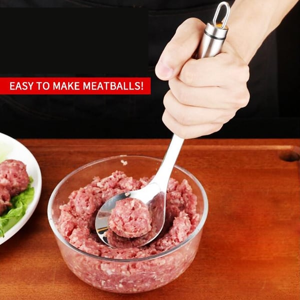 🥩 Outil à boulettes de viande en acier inoxydable 🍽️ | Portions uniformes, préparation rapide et mains propres | Idéal pour les déjeuners en famille, les dîners et les cadeaux | 24 × 6,5 cm