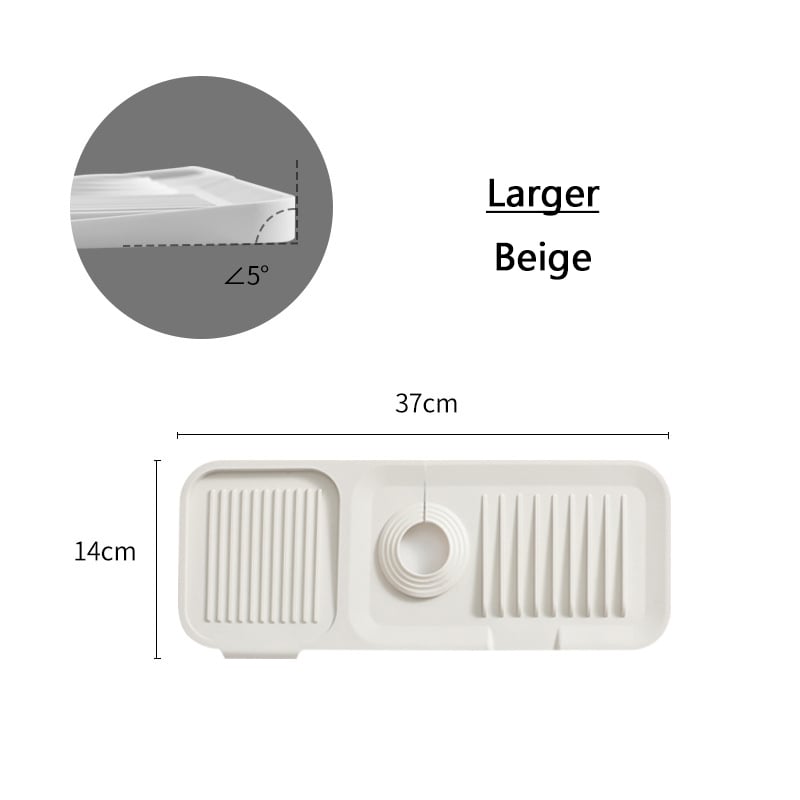 🚰 Tapis de Protection Anti-éclaboussures en Silicone pour Évier – Drainage Automatique | Garde le Plan de Travail Sec | Lavable & Enroulable | Porte-Éponge & Savon | Tailles L/XL ✨