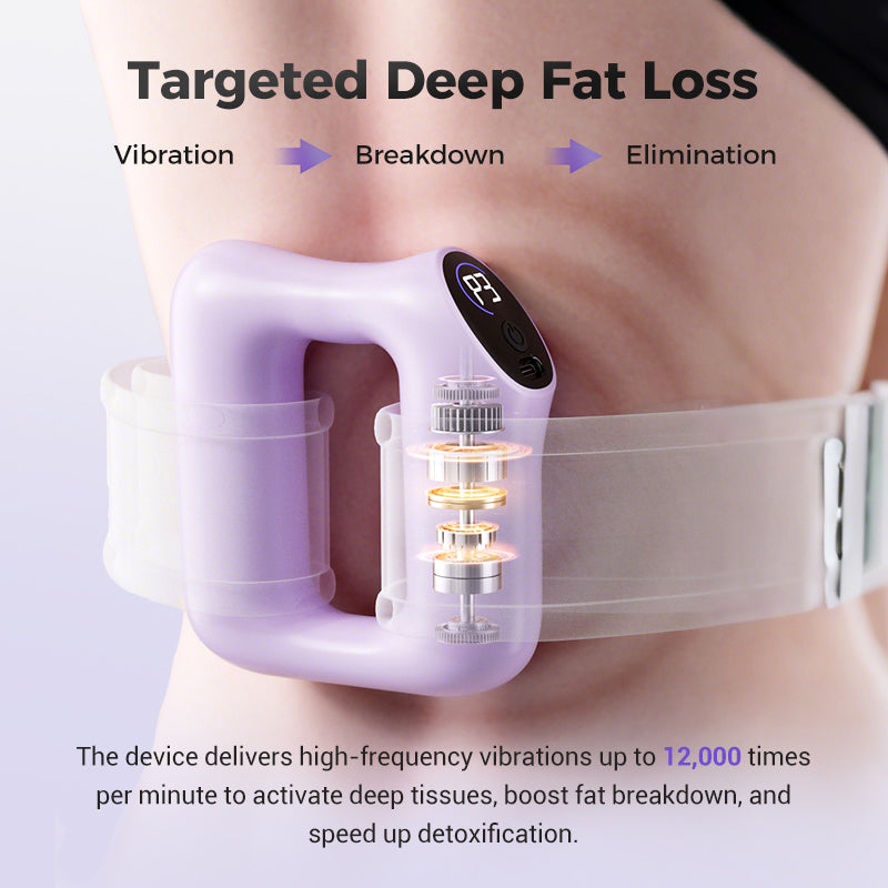 🏋️ Masseur Vibrant Brûle-Graisse | 5 Vitesses | Amincissant & Tonifiant pour Abdomen, Hanches et Jambes | Portable et Rechargeable ⚡
