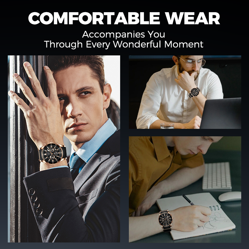 ⏳Offre Limitée dans le Temps⌛Montre à Quartz Multifonction Étanche pour Homme