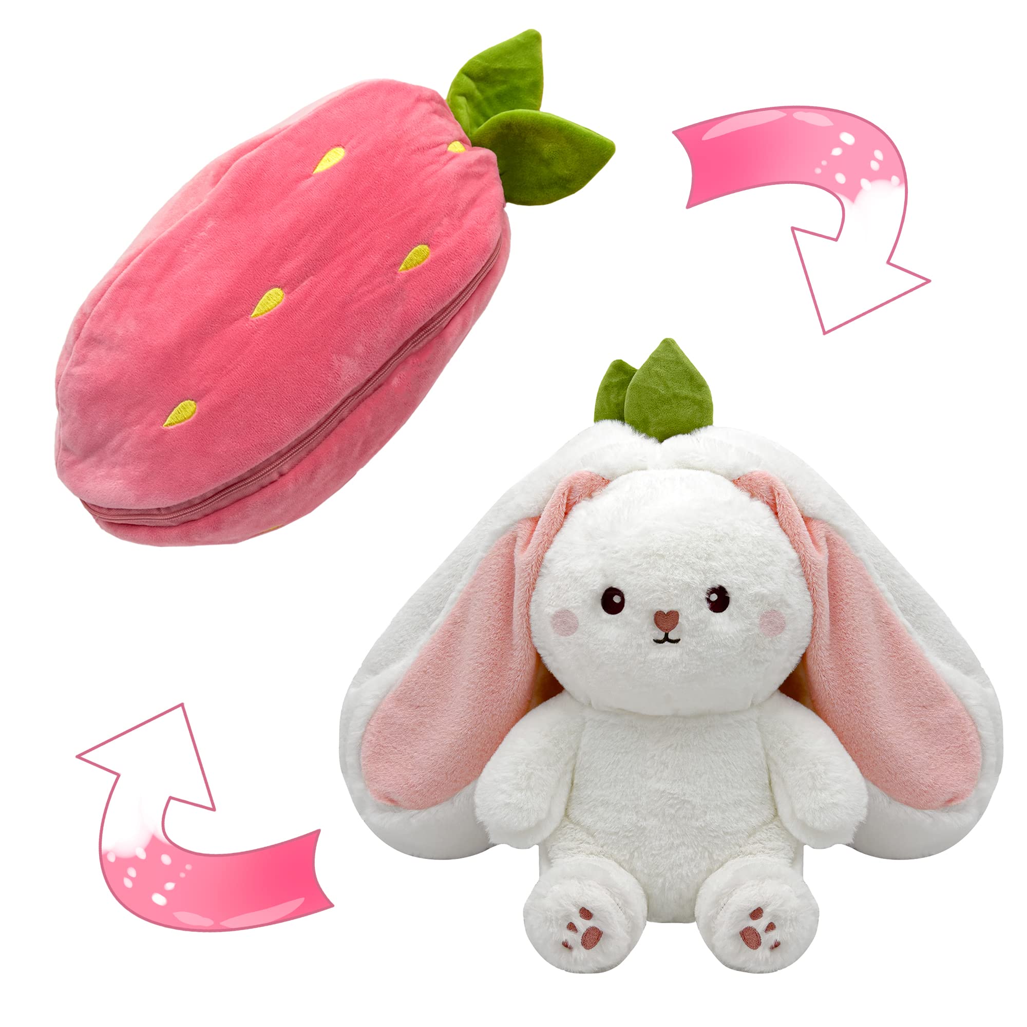 Peluche de Lapin Fraise pour Pâques