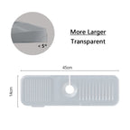 🚰 Tapis de Protection Anti-éclaboussures en Silicone pour Évier – Drainage Automatique | Garde le Plan de Travail Sec | Lavable & Enroulable | Porte-Éponge & Savon | Tailles L/XL ✨