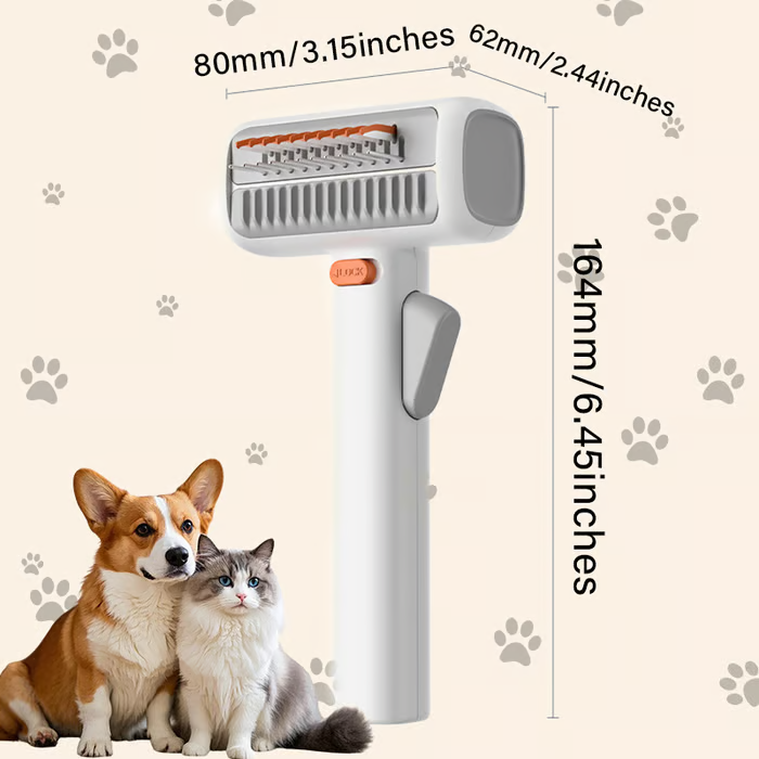 🔥 SOLDES 2026 - Peigne 2 en 1 démêlant et toilettage pour animaux de compagnie