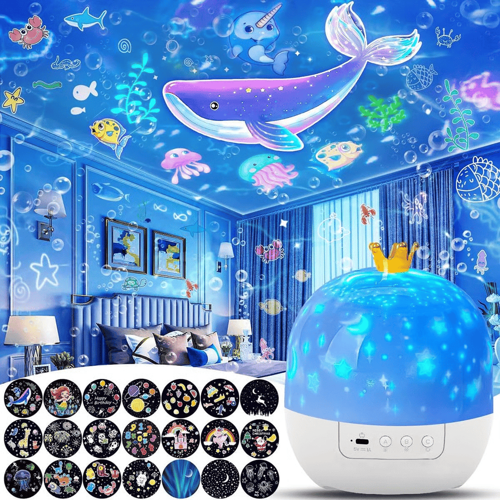 🎃👻DERNIER JOUR DE PROMOTION - 50 % DE RÉDUCTION💜Projecteur veilleuse pour enfants avec 15 ensembles de films🔋Recharge de type C