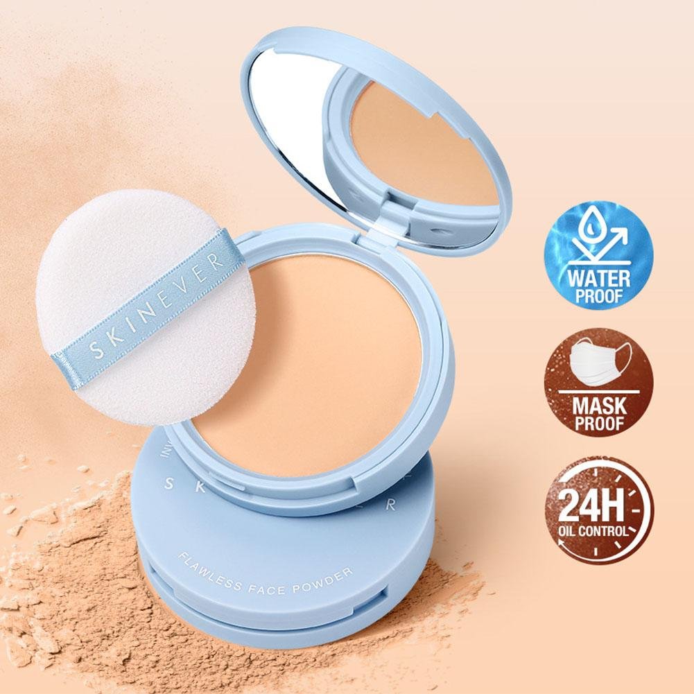 💄 Poudre Compacte Matifiante Waterproof – Contrôle du Sébum, Texture Soyeuse, 10g, 7,8x7,8cm, Durée 3 Ans – 3 Teintes : Ivoire, Beige Naturel & Beige Pur 🌟