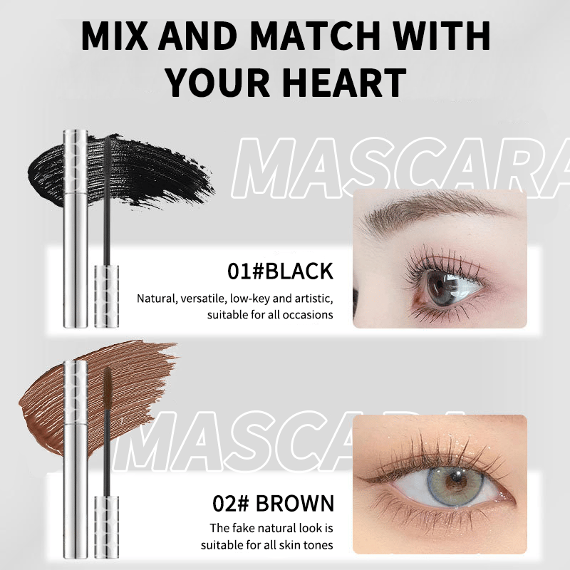 👁️🖤Mascara Tubing Fibre – Longueur | Volume | Courbure | Waterproof | Anti-Bavure | 24H Sans Écailles | 2 Teintes | 4,5g | Idéal pour le Maquillage Quotidien & Occasions Spéciales 💄💖