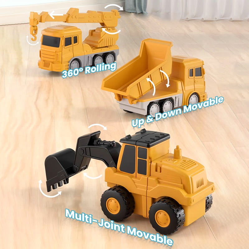 🏆 VENTE FLASH - 50 % DE RÉDUCTION 🏆 Voitures d'ingénierie transformables magnétiques pour enfants