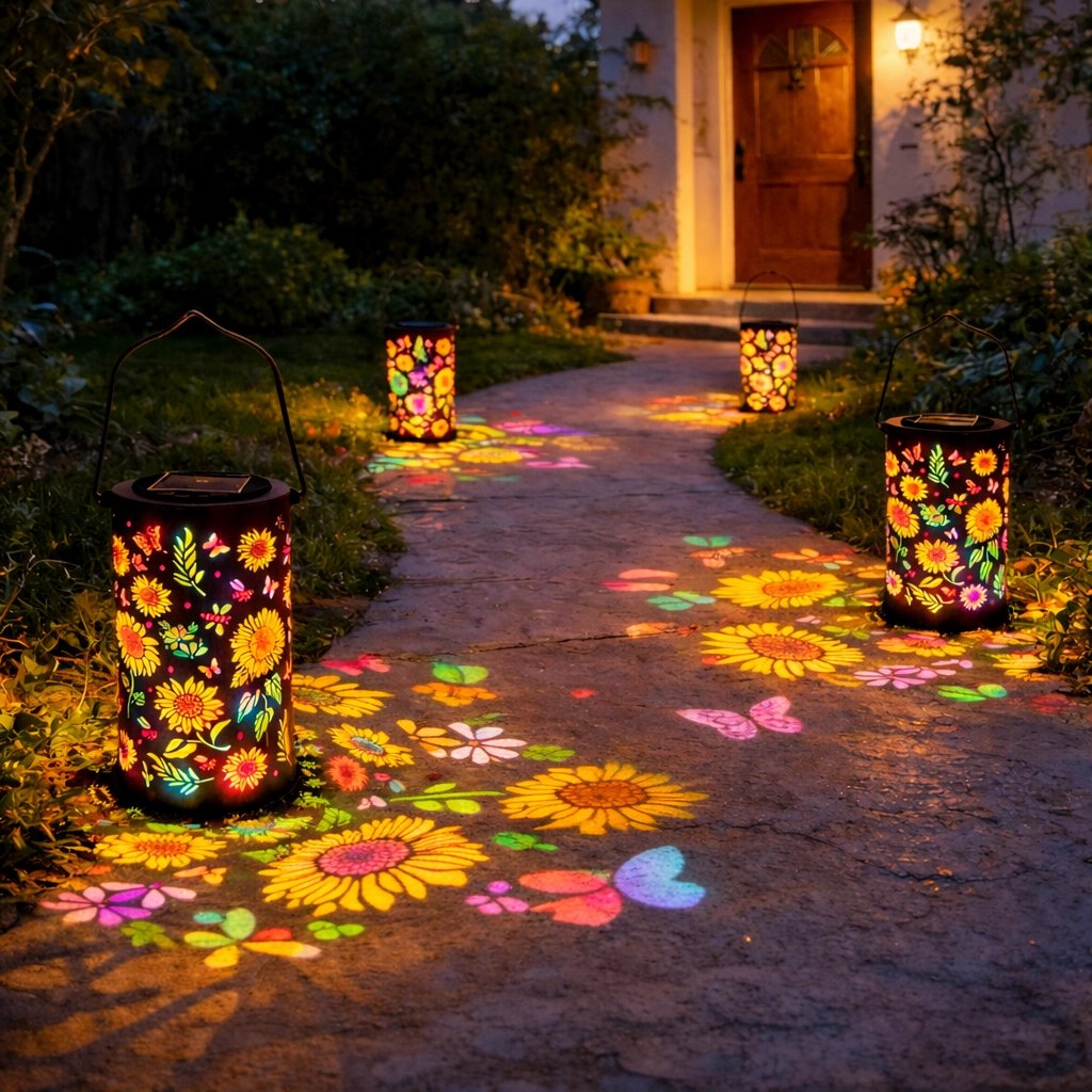 🔥OFFRE SPÉCIALE 49 % DE RÉDUCTION - 🌞Lanterne de jardin solaire colorée motif tournesol