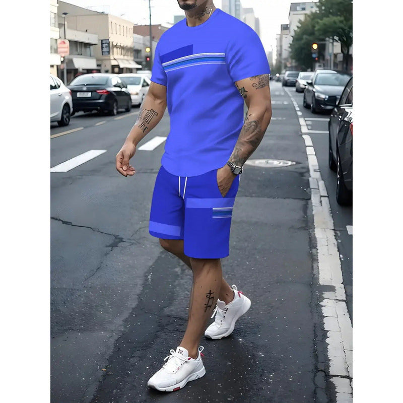 👕 50% DE RÉDUCTION POUR UNE DURÉE LIMITÉE ! ✨ Ensemble homme 2 pièces – Color Block, 6 couleurs, S-5XL, avec cordon de serrage 🩳