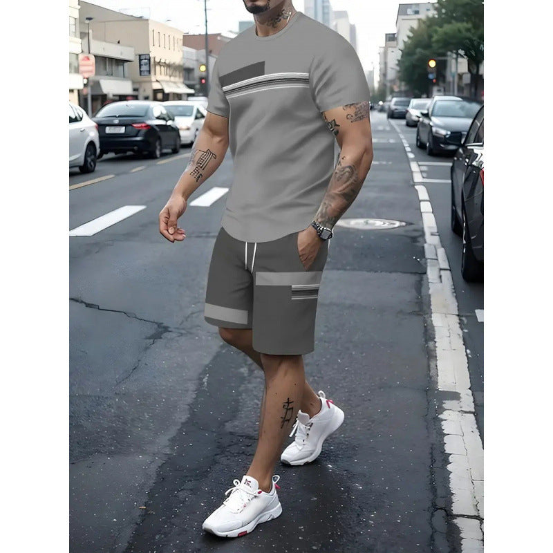 👕 50% DE RÉDUCTION POUR UNE DURÉE LIMITÉE ! ✨ Ensemble homme 2 pièces – Color Block, 6 couleurs, S-5XL, avec cordon de serrage 🩳