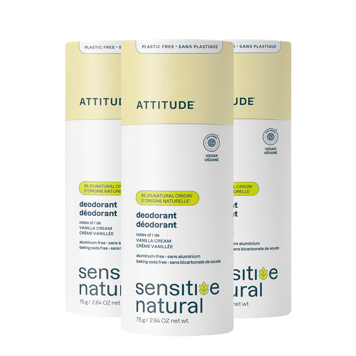 Lot de 3 déodorants - Peaux sensibles