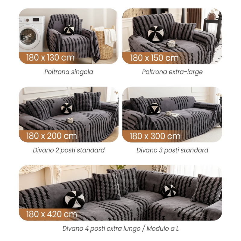 🛋️ Housse de Canapé en Peluche Douce et Antidérapante | 9 Couleurs et 5 Tailles, de 180×130 à 180×420 cm 📏 | Protège des Rayures, des Poils et des Taches 🛡️ | Idéal pour les Enfants et les Animaux Domestiques 🐾 | Lavable en Machine ✨