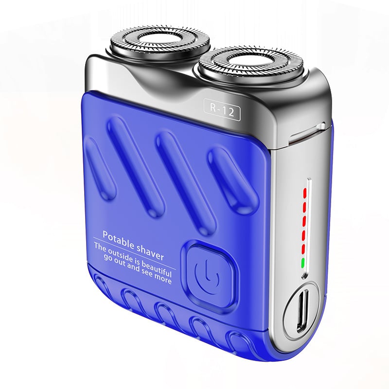 Rasoir électrique rotatif portatif à double anneau