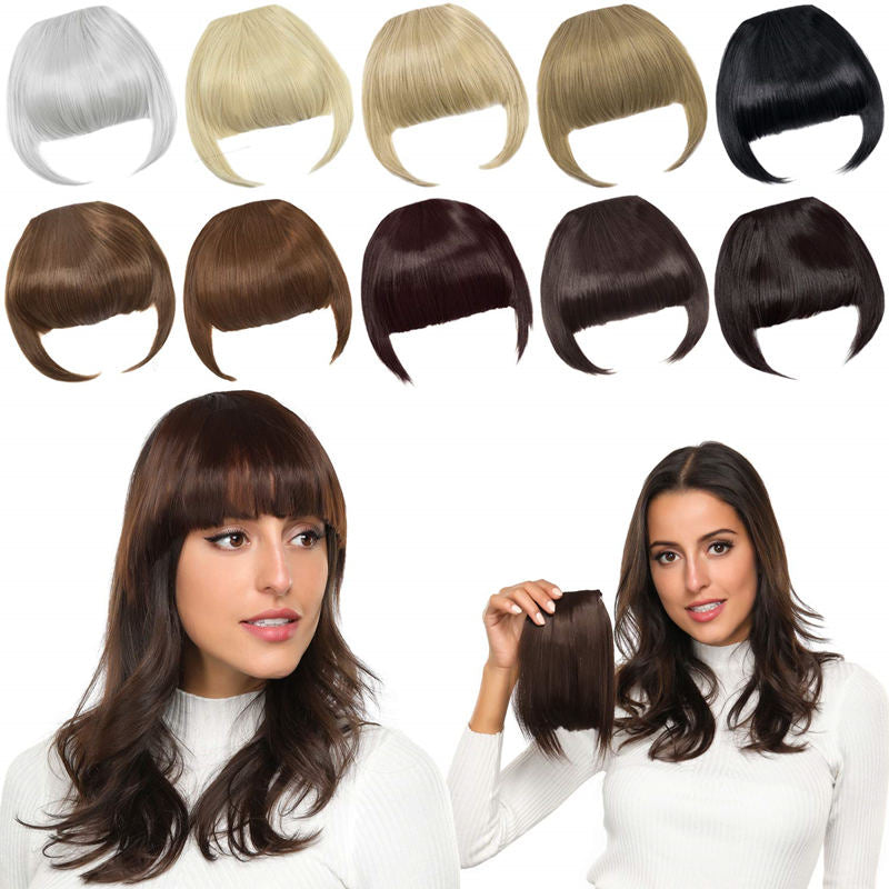 Extensions capillaires avec frange à clipser 3D sans couture