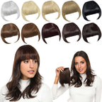 Extensions capillaires avec frange à clipser 3D sans couture