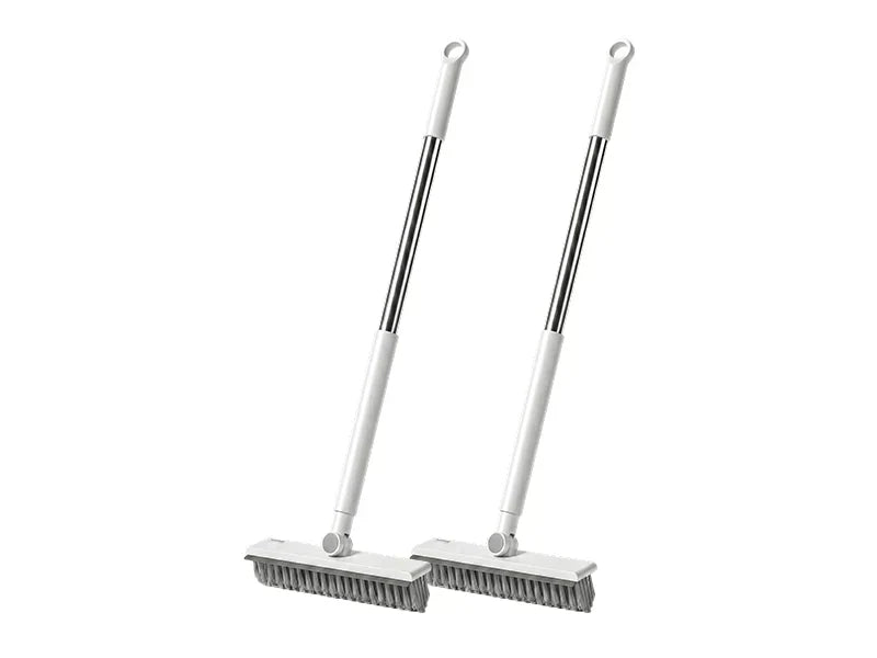 🧹Brosse 2 en 1 pour Joints & Coins avec Raclette de Sol – Manche Long en Acier Inoxydable 106cm, Tête Articulée 120°, Poils Durs + Caoutchouc Raclette, 2 Couleurs – Pour Carrelage, Salles de Bain & Sols 🏠💧