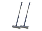 🧹Brosse 2 en 1 pour Joints & Coins avec Raclette de Sol – Manche Long en Acier Inoxydable 106cm, Tête Articulée 120°, Poils Durs + Caoutchouc Raclette, 2 Couleurs – Pour Carrelage, Salles de Bain & Sols 🏠💧