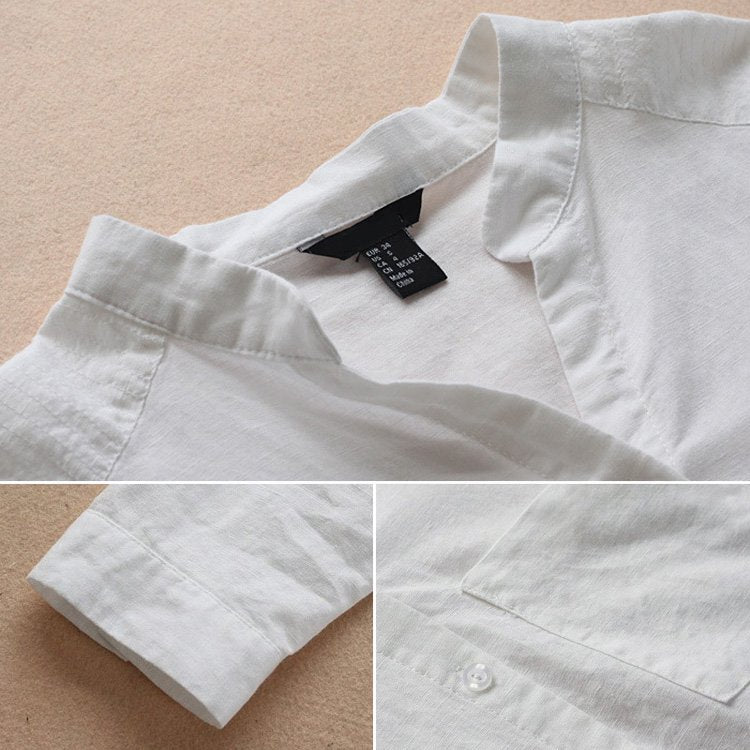 Chemisier ample décontracté en coton lin fait à la main style japonais (? Achetez 2, obtenez 10 % de réduction automatique et la livraison gratuite ?)