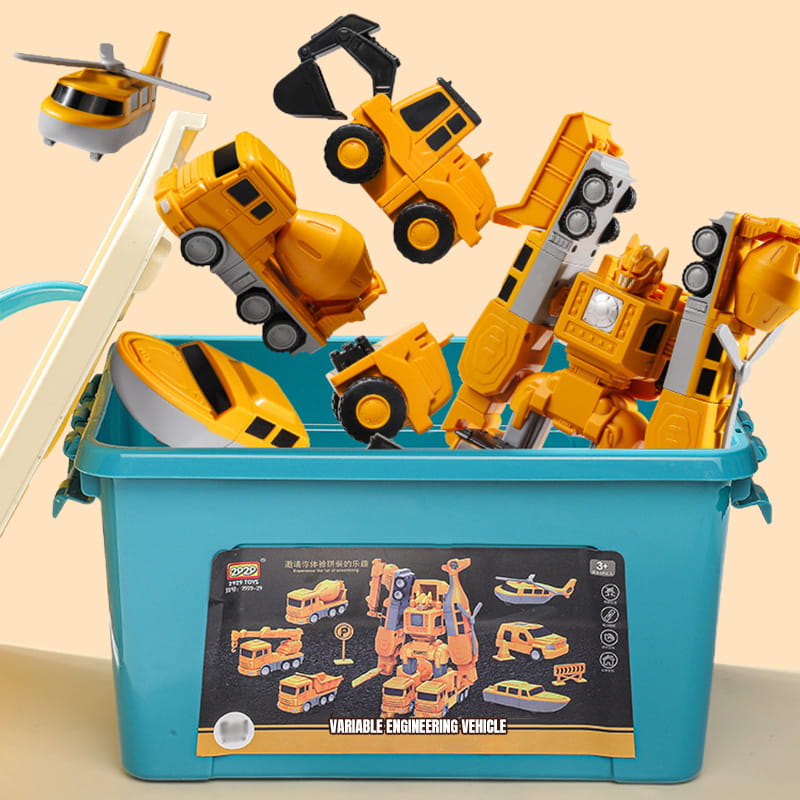 🏆 VENTE FLASH - 50 % DE RÉDUCTION 🏆 Voitures d'ingénierie transformables magnétiques pour enfants