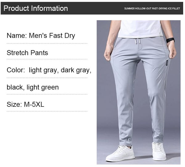 Pantalons extensibles – Promotion dernier jour REMISE DE 49 % – Pantalons extensibles à séchage rapide pour homme