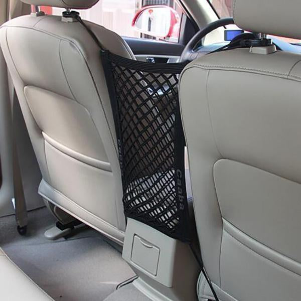 🚗🧹 Filet de Rangement Élastique pour Voiture – 3 Couches, Tissu Oxford + Nylon, Barrière de Sécurité Anti-Distraction, 2 Tailles – Pour Siège Arrière ✨📦