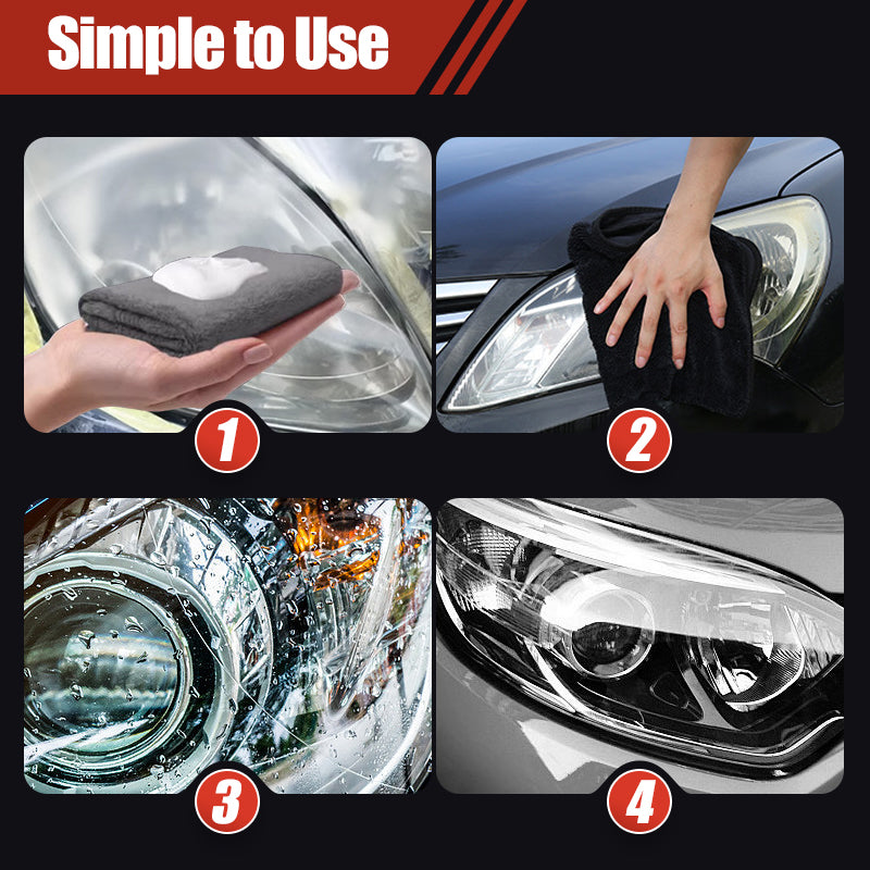 🚗 Rénovateur de Phares Voiture 2 en 1 – Élimine Jaunissement & Opacité | Formule Nettoie & Protège | Barrière Anti-UV | Application Rapide | 180ml ✨💡