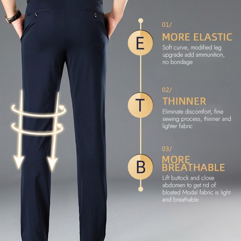 (ACHETEZ-EN 2, LA LIVRAISON EST GRATUITE) PANTALON CLASSIQUE TRÈS EXTENSIBLE POUR HOMME