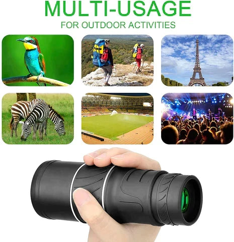 🔭 60 % DE RÉDUCTION MAINTENANT ! ✨ Monoculaire télescopique 16X52 – Zoom bifocal, vision nocturne et conception étanche 🌙🧭