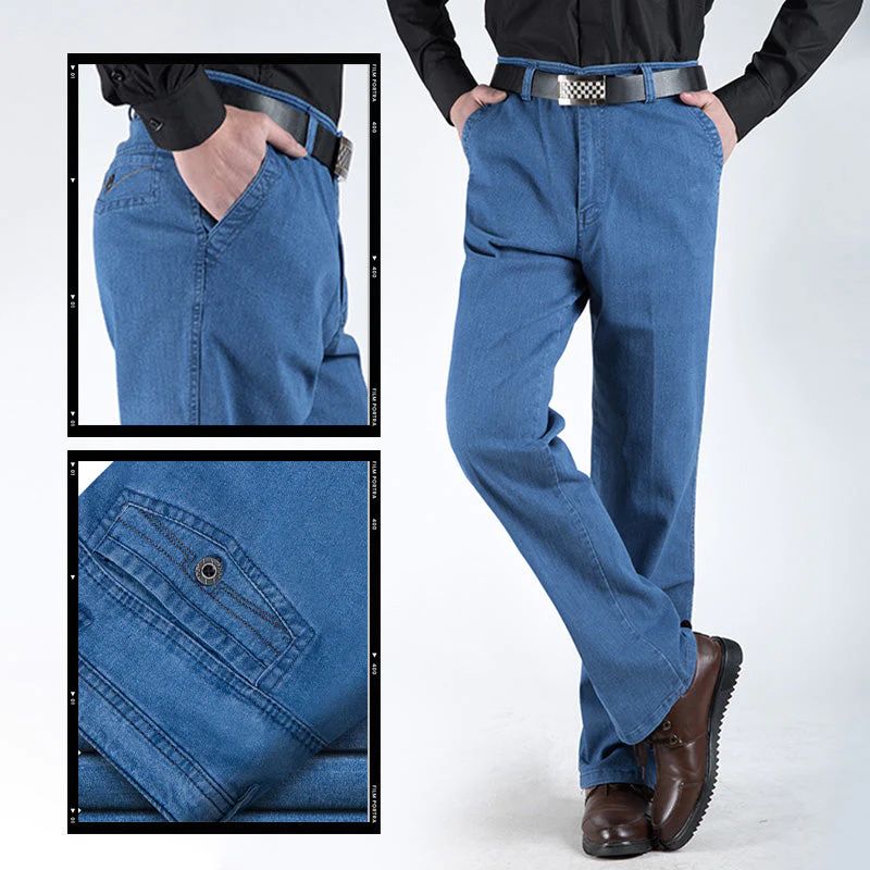 Jean coupe droite taille haute pour homme