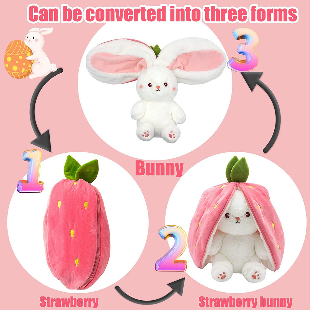 Peluche de Lapin Fraise pour Pâques