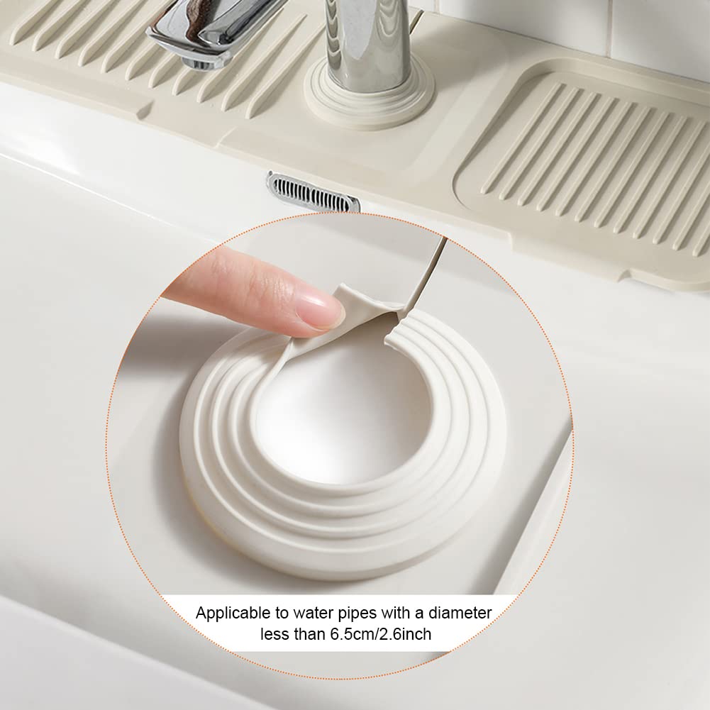 🚰 Tapis de Protection Anti-éclaboussures en Silicone pour Évier – Drainage Automatique | Garde le Plan de Travail Sec | Lavable & Enroulable | Porte-Éponge & Savon | Tailles L/XL ✨