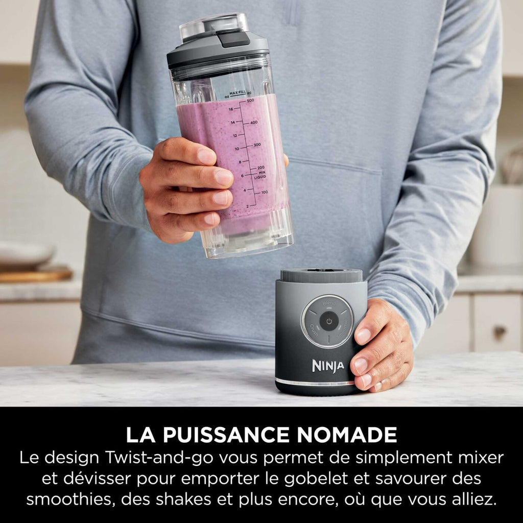 Blender portable sans fil Ninja Blast Max 570 ml - Gris