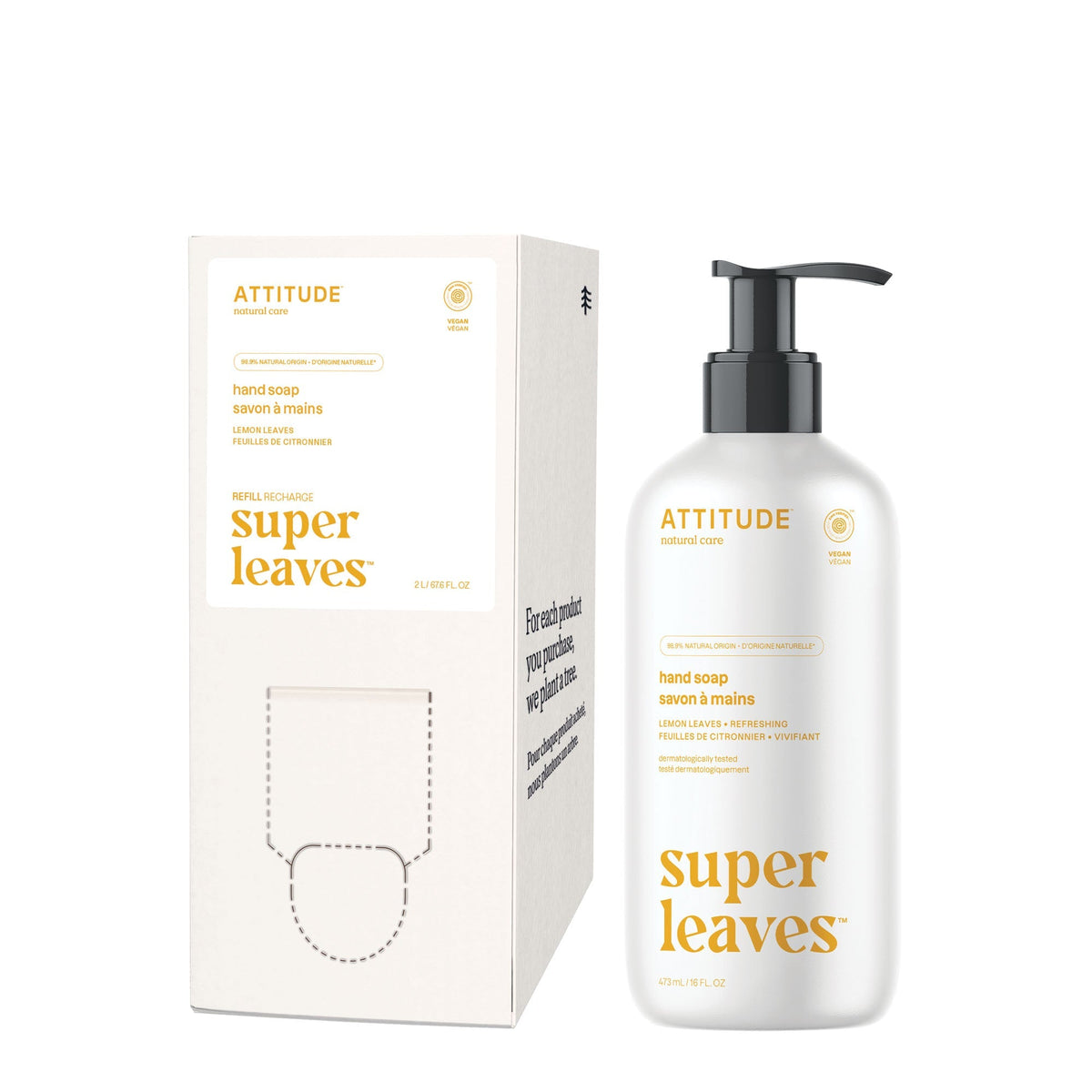 Duo Savon liquide pour les mains et recharge