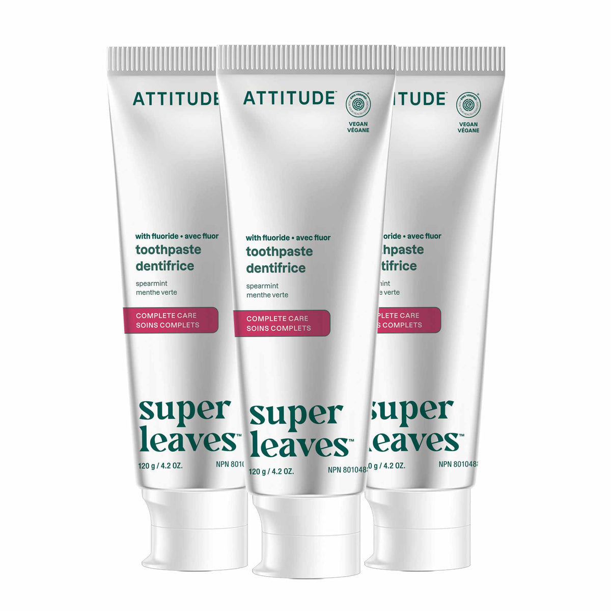 Lot de 3 dentifrices au fluor