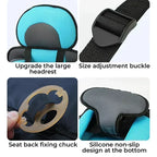👶🚗 Siège Auto Portable pour Enfants 0-12 Ans – Ceinture de Sécurité 5 Points, Rembourrage Respirant, Pliable – 10 Couleurs, 2 Tailles 🧸✈️