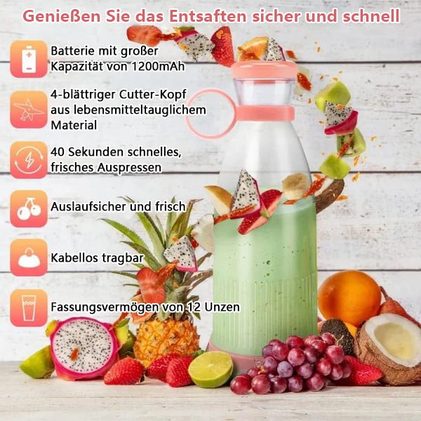 🍊 60% DE RÉDUCTION ! ✨ PRESSE-AGRUMES PORTABLE - Design Compact et Rechargeable, Extraction Optimale du Jus pour Oranges et Agrumes, Idéal pour les Voyages et le Bureau 🧳🌟