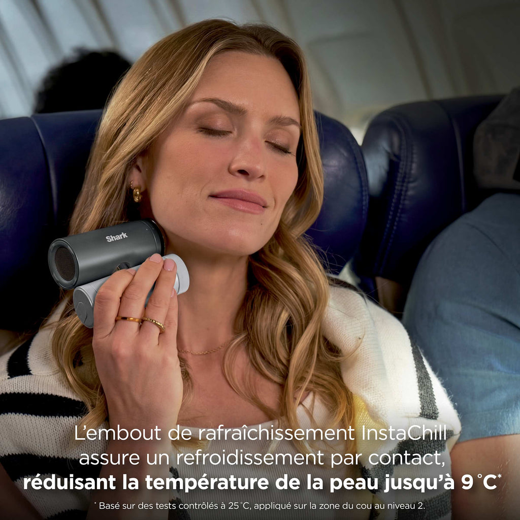 Ventilateur portable 3-en-1, brumisateur et plaque refroidissante Shark ChillPill - Charbon