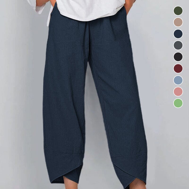 💥Offre limitée : 50 % de réduction💥Pantalon vintage asymétrique avec taille élastique et poches