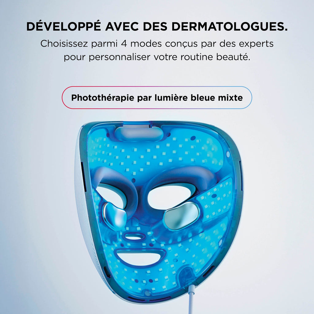 Masque LED Shark CryoGlow avec rafraîchissement du contour des yeux - Lilas doux