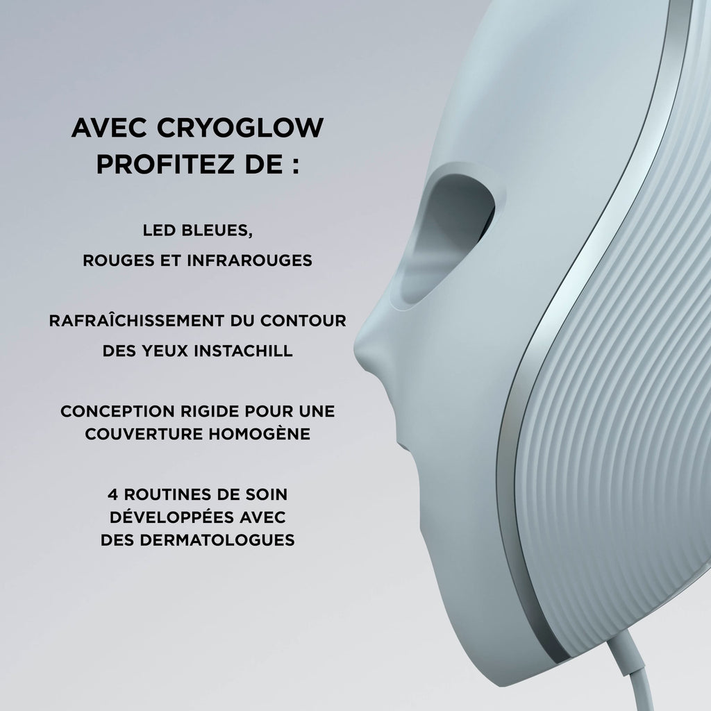 Masque LED Shark CryoGlow avec rafraîchissement du contour des yeux - Lilas doux