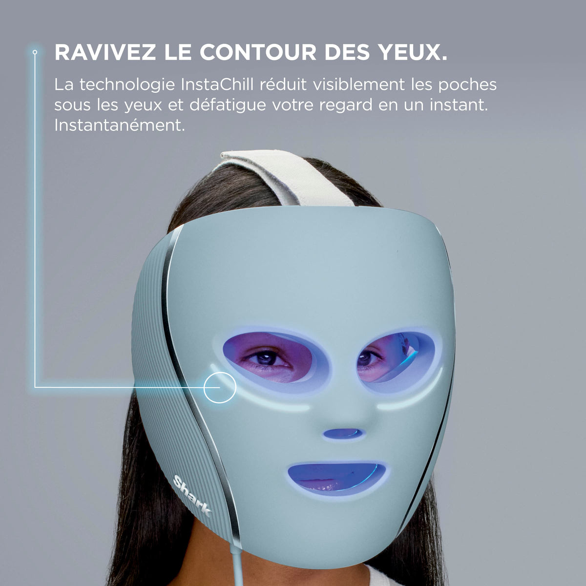 Masque LED Shark CryoGlow avec rafraîchissement du contour des yeux - Sauge