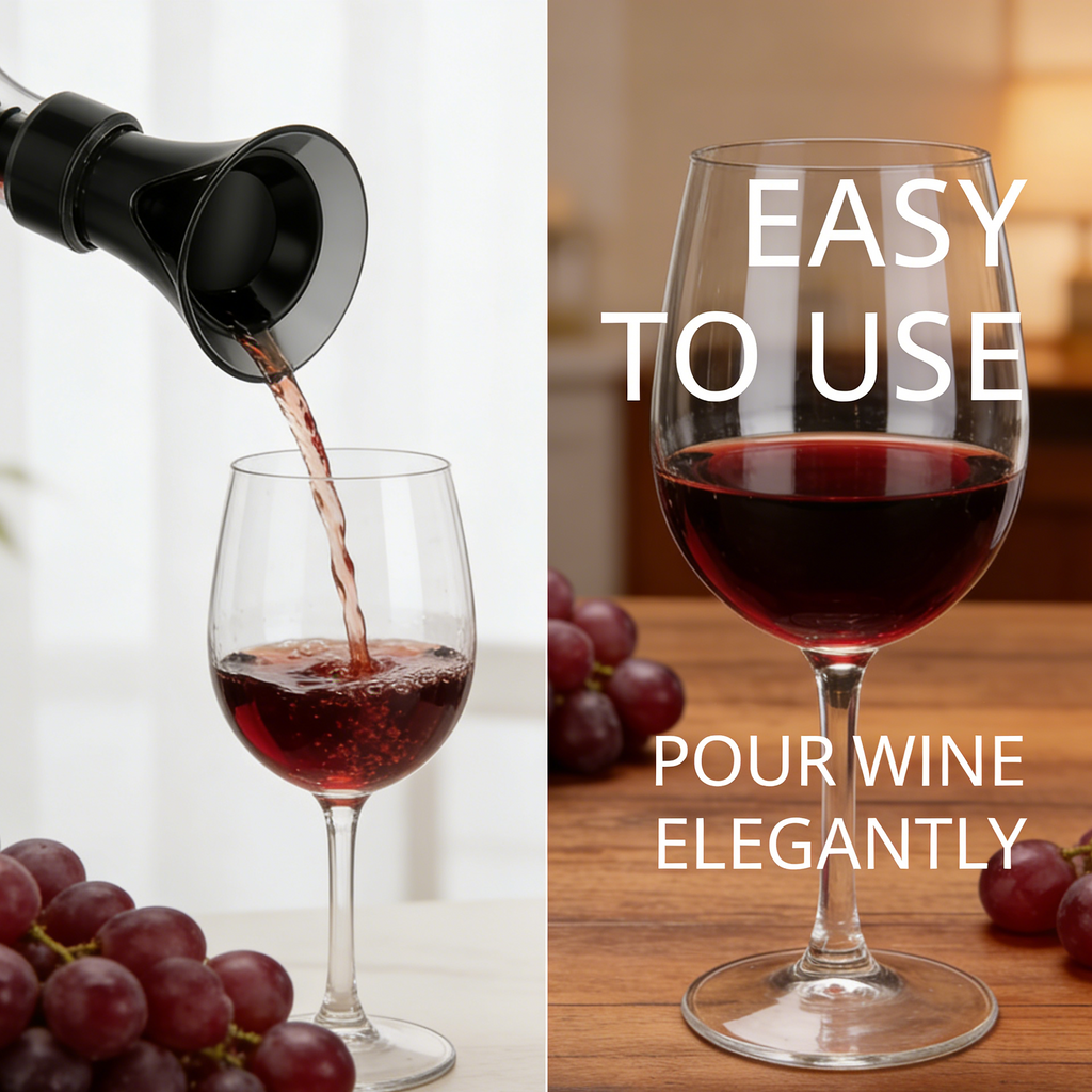 🍷✨ Bouchon Verseur 2-en-1 avec Pompe à Vide – Silicone + Acrylique Alimentaire, Étanchéité à 100 %, Conserve jusqu'à 10 Jours – Universel 🥂🔒