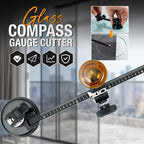 🔵✨ Coupe-verre circulaire à ventouse avec échelle graduée – Tête rotative à 360°, métal noir, 5 tailles : 300-1000 mm – Pour verre, carrelage et bricolage 🔧🎯