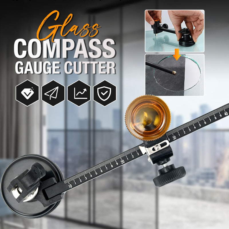 🔵✨ Coupe-verre circulaire à ventouse avec échelle graduée – Tête rotative à 360°, métal noir, 5 tailles : 300-1000 mm – Pour verre, carrelage et bricolage 🔧🎯