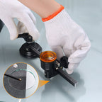 🔵✨ Coupe-verre circulaire à ventouse avec échelle graduée – Tête rotative à 360°, métal noir, 5 tailles : 300-1000 mm – Pour verre, carrelage et bricolage 🔧🎯