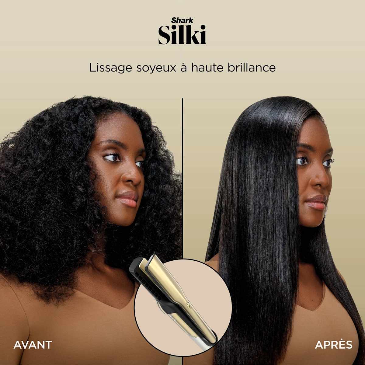 Sèche-cheveux rotatif Shark Glam – Appareil principal – Or HD6000EU